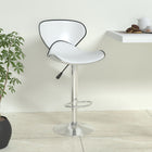 Bar stool artificial leather white