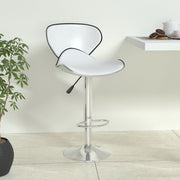 Bar stool artificial leather white