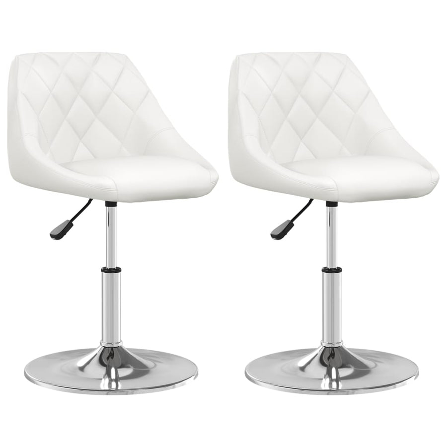 Eetkamerstoelen Kunstleer 2 Wit