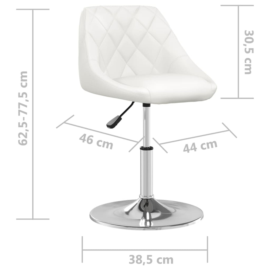 Eetkamerstoelen Kunstleer 2 Wit
