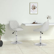 Eetkamerstoelen 2 st kunstleer wit 44x46x(62,5-77,5) cm