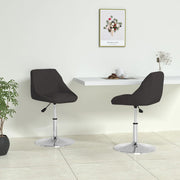 Eetkamerstoelen 2 st kunstleer zwart 44x46x(62,5-77,5) cm
