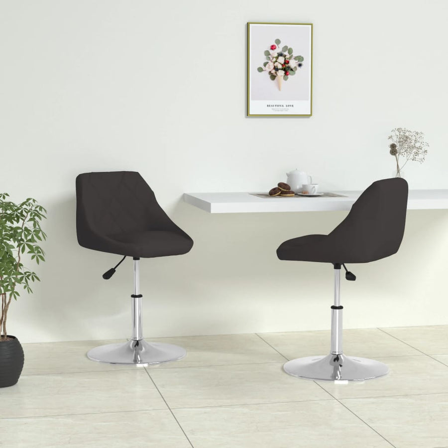 Eetkamerstoelen 2 st kunstleer zwart 2