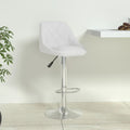 Bar stool artificial leather white