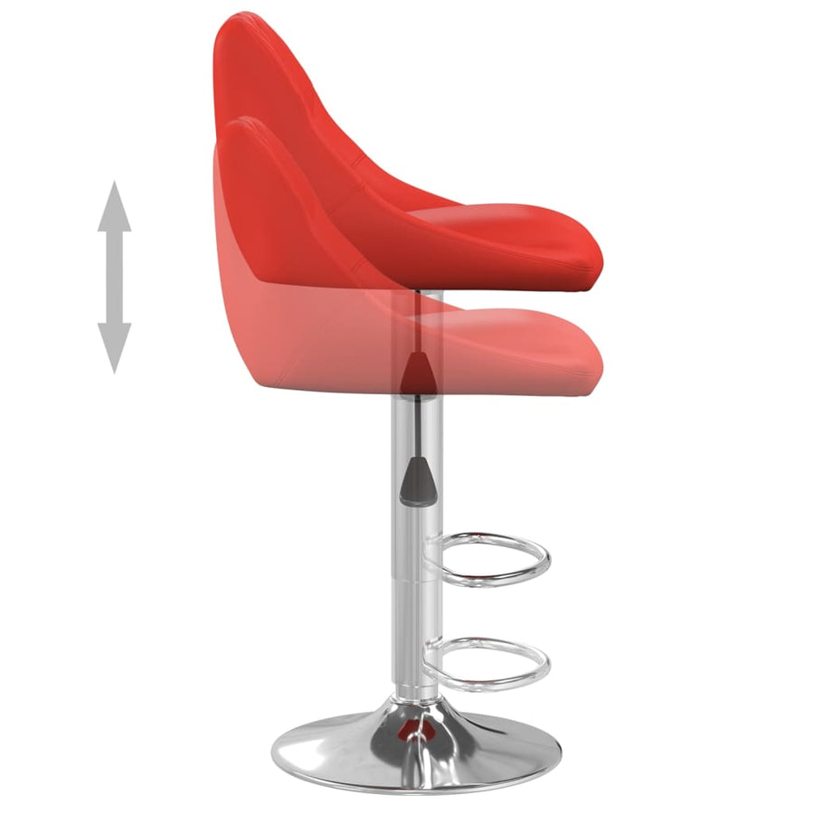 Barstoelen 2 St Kunstleer Rood