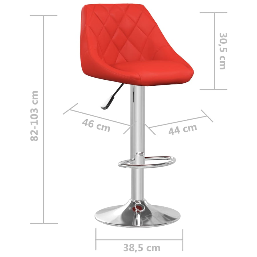 Barstoelen 2 St Kunstleer Rood