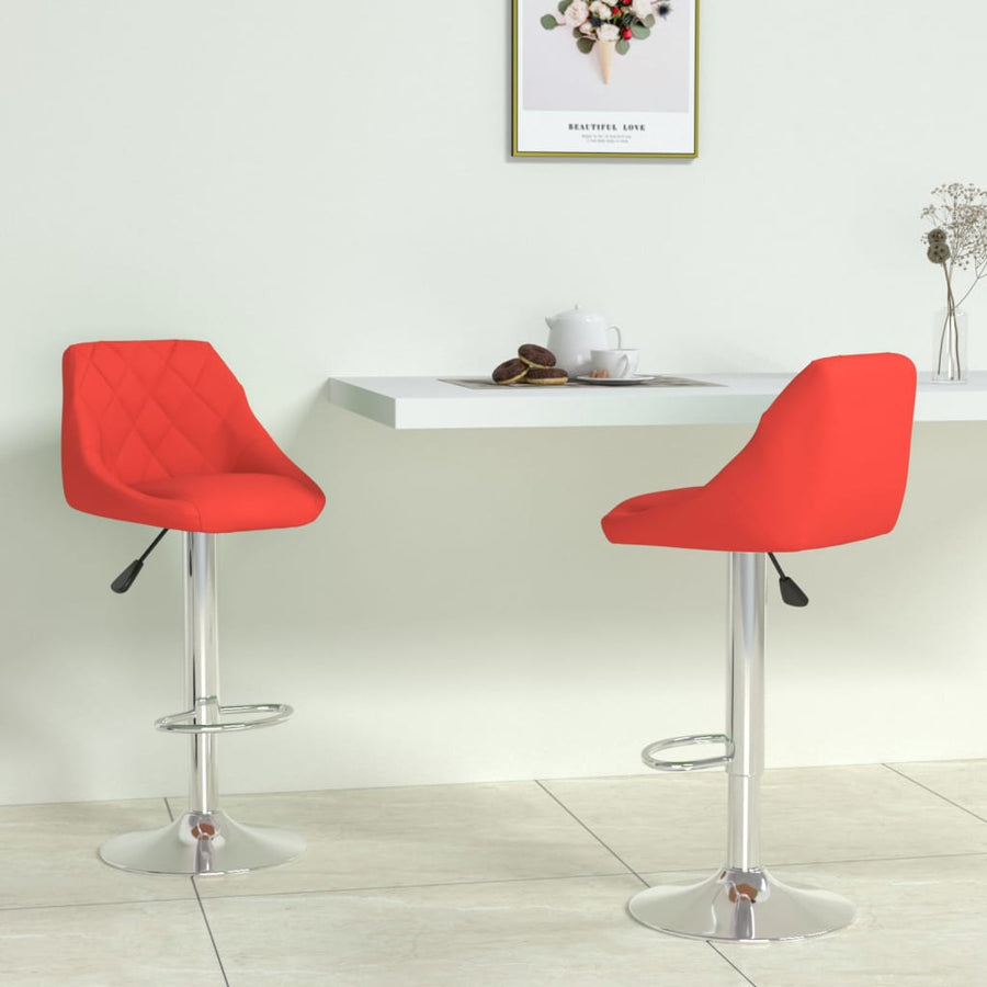 Barstoelen 2 St Kunstleer Rood