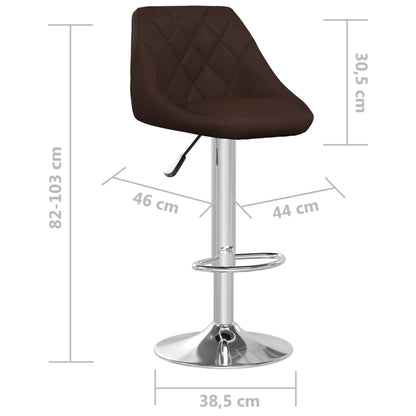 Barstoelen 2 St Kunstleer Bruin