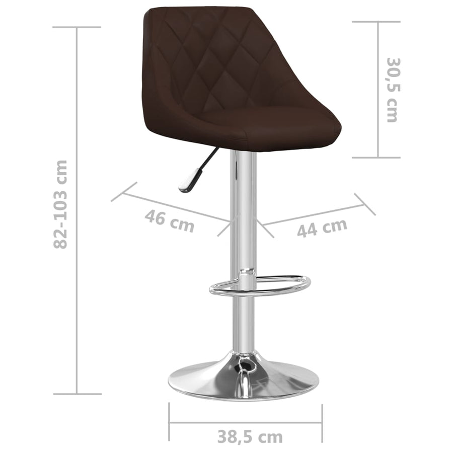 Barstoelen 2 St Kunstleer Bruin