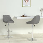 Bar stools 2 pcs artificial leather grey