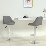 Bar stools 2 pcs artificial leather grey