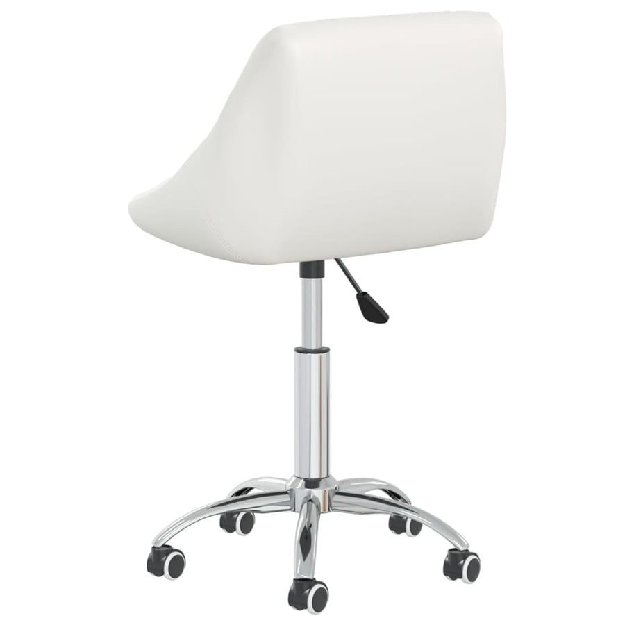 Eetkamerstoelen Draaibaar Kunstleer 2 Wit