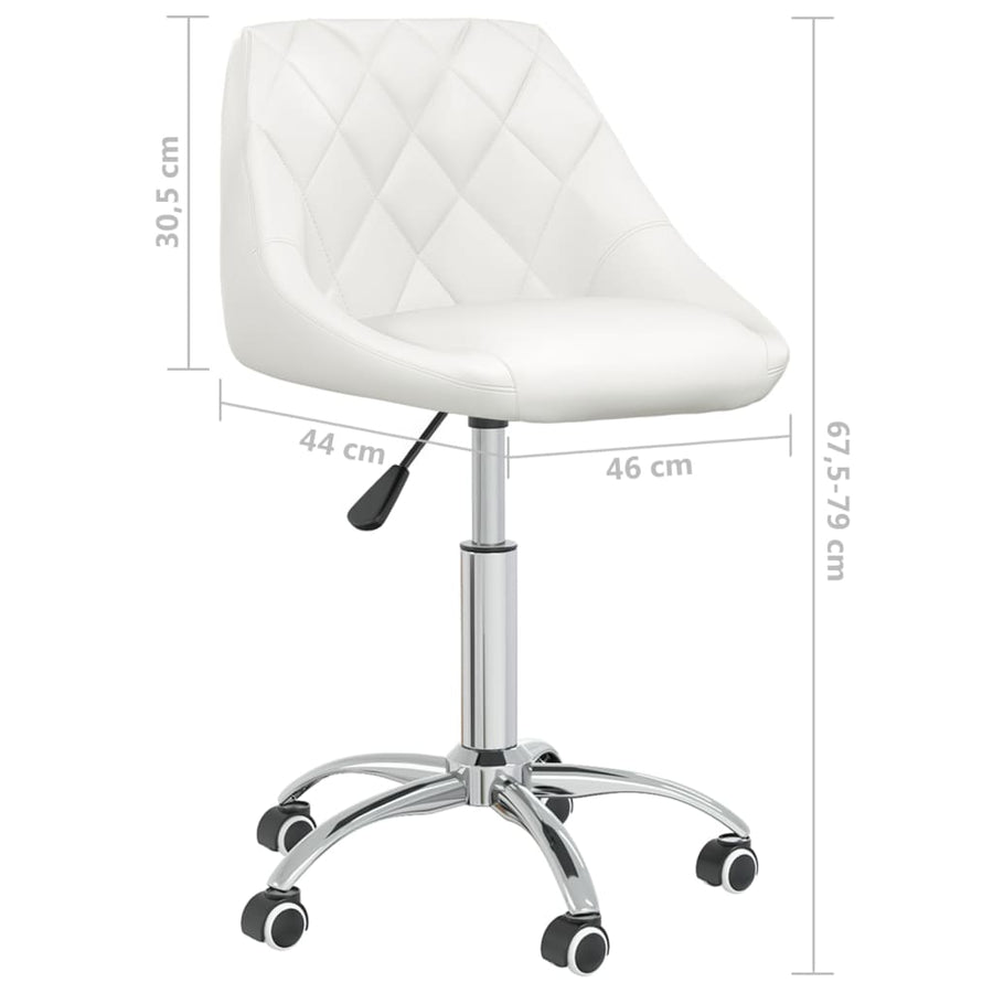 Eetkamerstoelen Draaibaar Kunstleer 2 Wit
