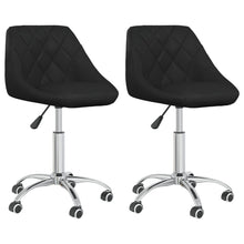 Eetkamerstoelen Draaibaar Kunstleer 2 Zwart