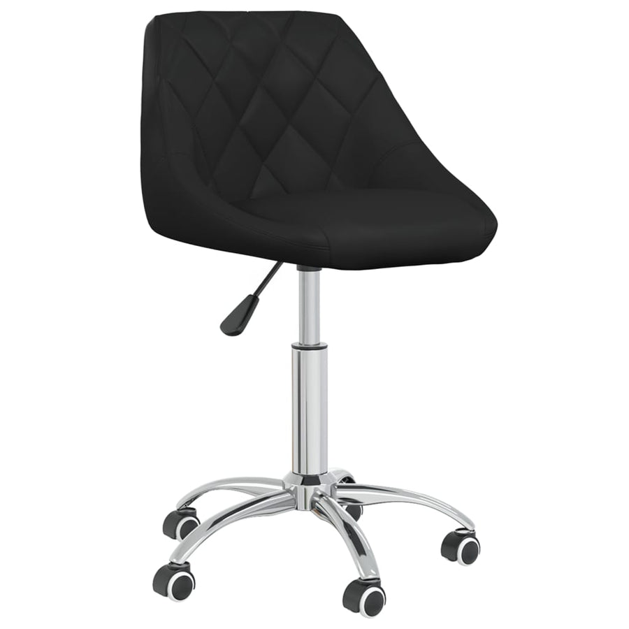 Eetkamerstoelen Draaibaar Kunstleer 2 Zwart
