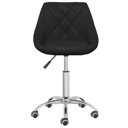 Eetkamerstoelen Draaibaar Kunstleer 2 Zwart