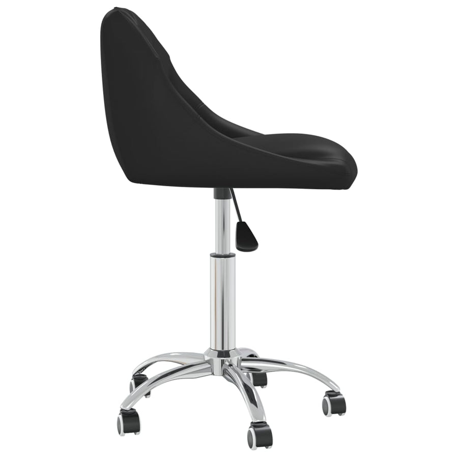 Eetkamerstoelen Draaibaar Kunstleer 2 Zwart