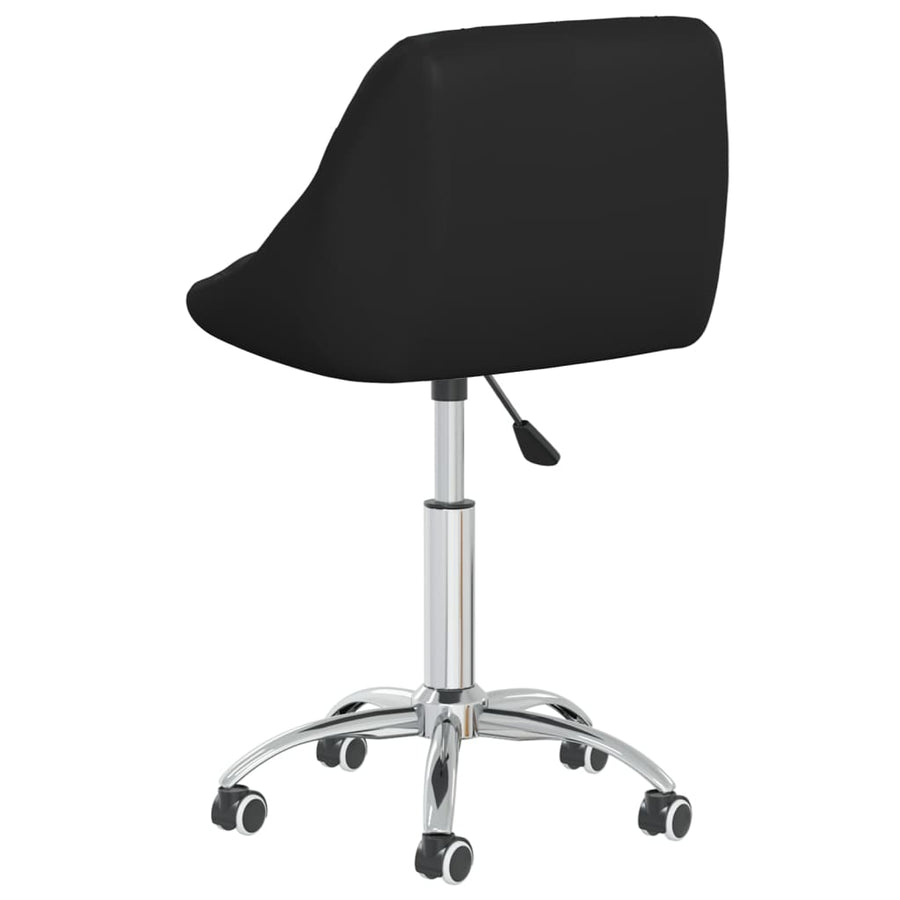 Eetkamerstoelen Draaibaar Kunstleer 2 Zwart