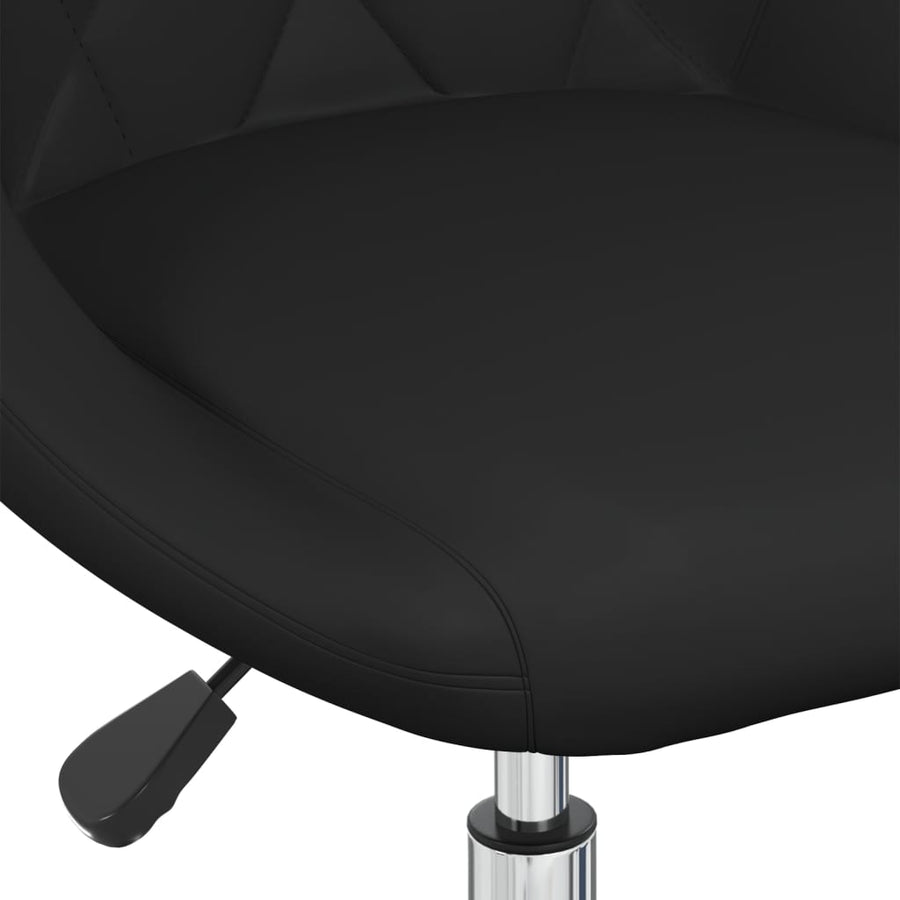 Eetkamerstoelen Draaibaar Kunstleer 2 Zwart