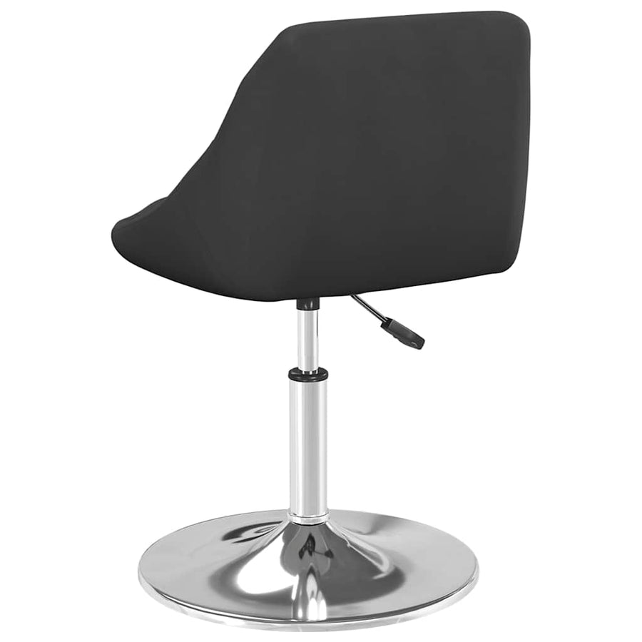 Eetkamerstoelen draaibaar 2 st fluweel zwart