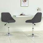 Eetkamerstoelen draaibaar 2 st fluweel zwart 46x44x(62,5-77,5) cm