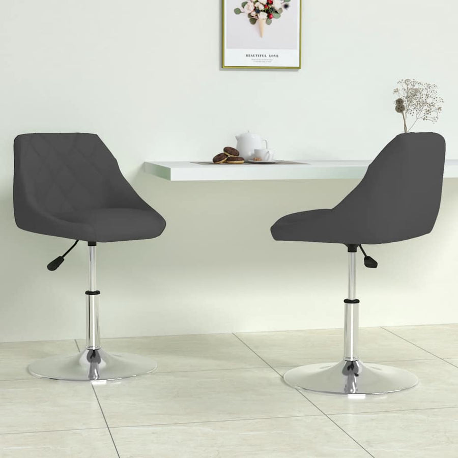 Eetkamerstoelen draaibaar 2 st fluweel zwart