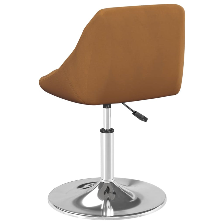 Eetkamerstoelen Draaibaar 2 St Fluweel Bruin
