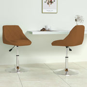 Eetkamerstoelen draaibaar 2 st fluweel bruin 46x44x(62,5-77,5)cm
