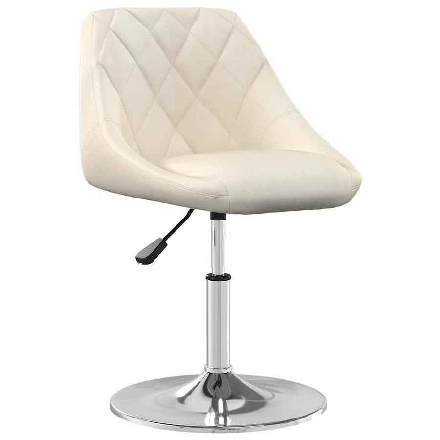 Eetkamerstoelen draaibaar 2 st fluweel crèmekleurig