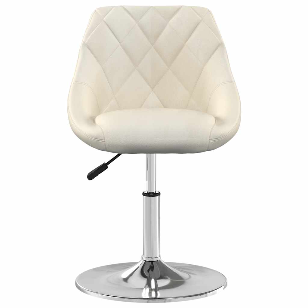 Eetkamerstoelen draaibaar 2 st fluweel crèmekleurig