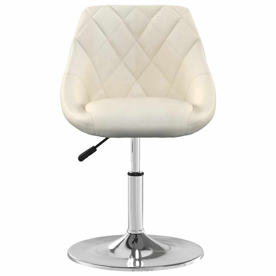 Eetkamerstoelen draaibaar 2 st fluweel crèmekleurig