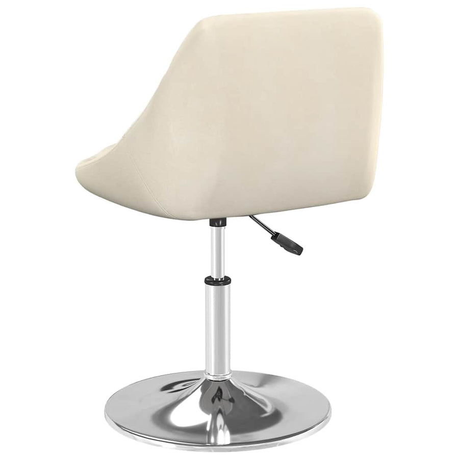 Eetkamerstoelen draaibaar 2 st fluweel crèmekleurig