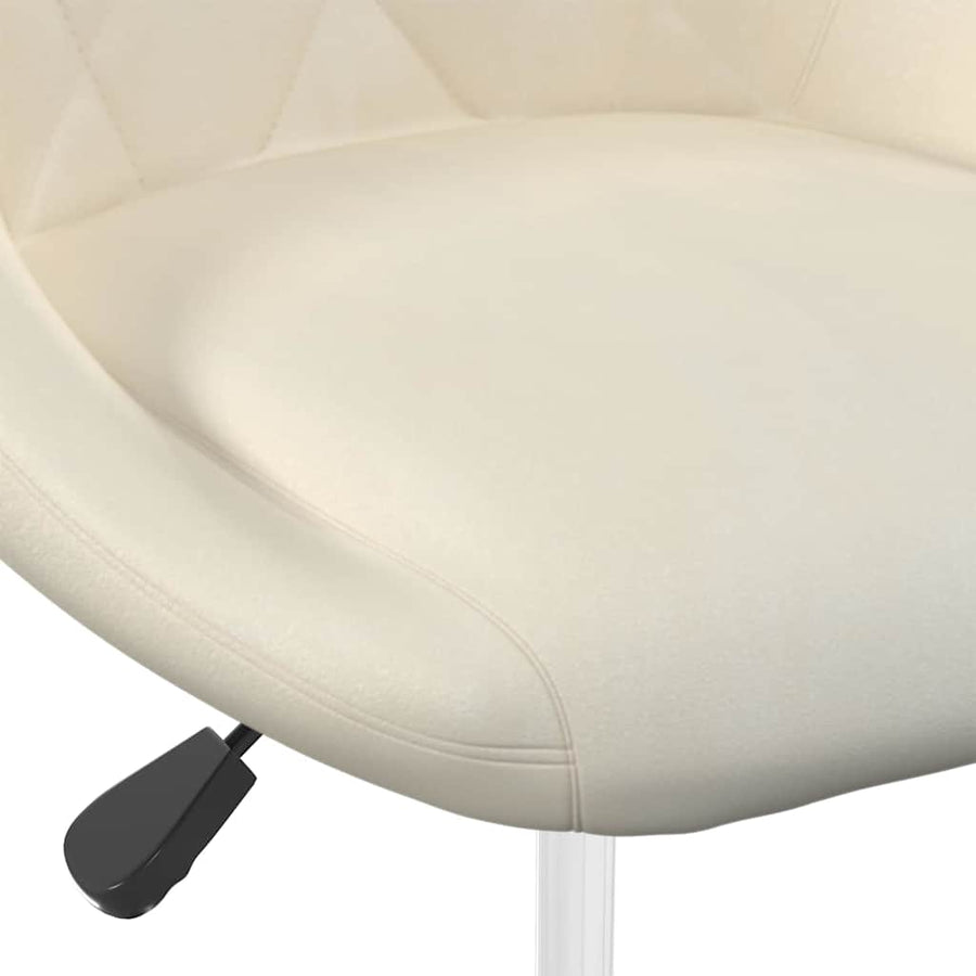 Eetkamerstoelen draaibaar 2 st fluweel crèmekleurig