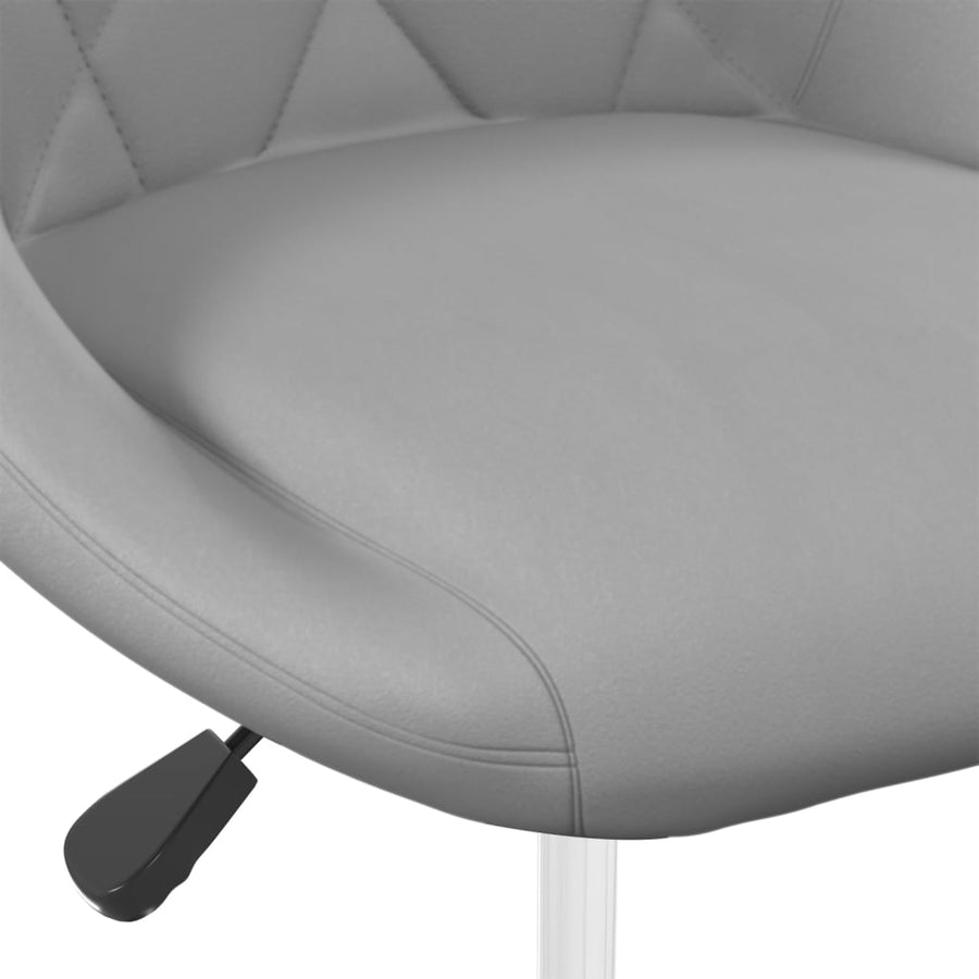 Eetkamerstoelen Draaibaar Fluweel 2 Lichtgrijs