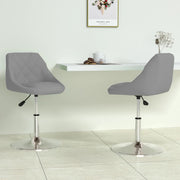 Eetkamerstoelen draaibaar 2 st fluweel lichtgrijs 46x44x(62,5-77,5)cm