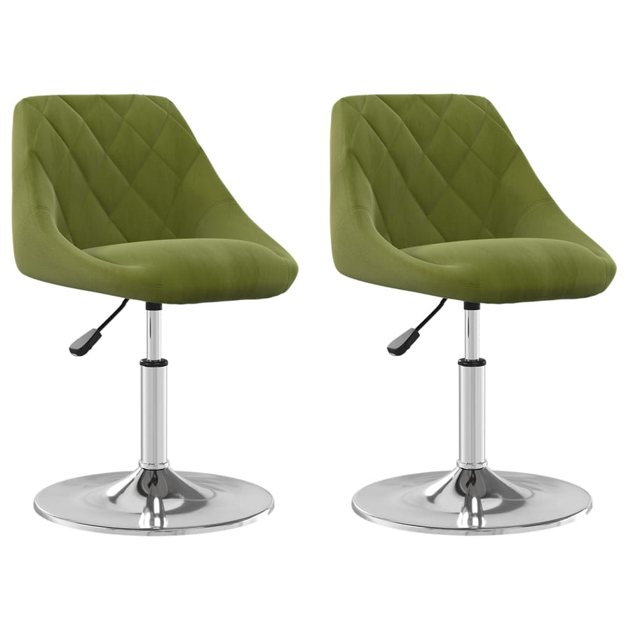 Eetkamerstoelen Draaibaar 2 St Fluweel Lichtgroen 2