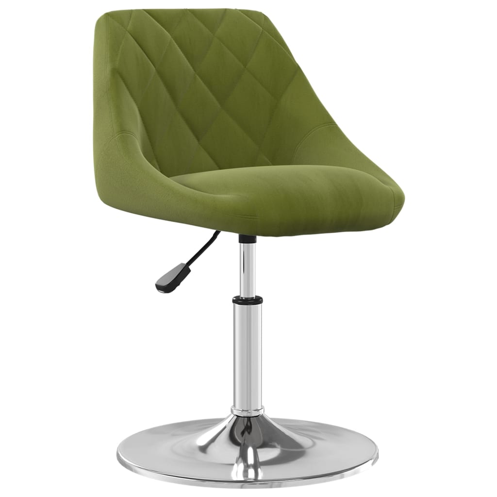 Eetkamerstoelen Draaibaar 2 St Fluweel Lichtgroen 2