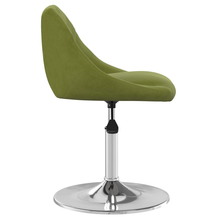 Eetkamerstoelen Draaibaar 2 St Fluweel Lichtgroen 2