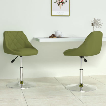 Eetkamerstoelen Draaibaar 2 St Fluweel Lichtgroen 2