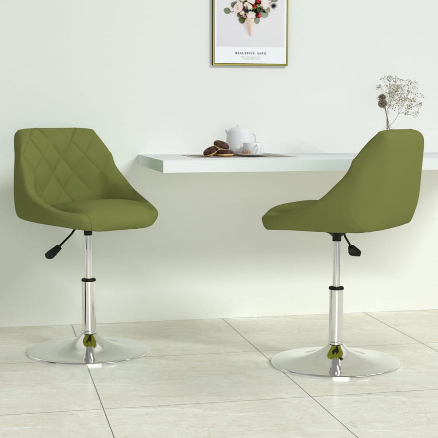Eetkamerstoelen Draaibaar 2 St Fluweel Lichtgroen 2