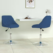 Eetkamerstoelen draaibaar 2 st fluweel blauw 46x44x(62,5-77,5) cm