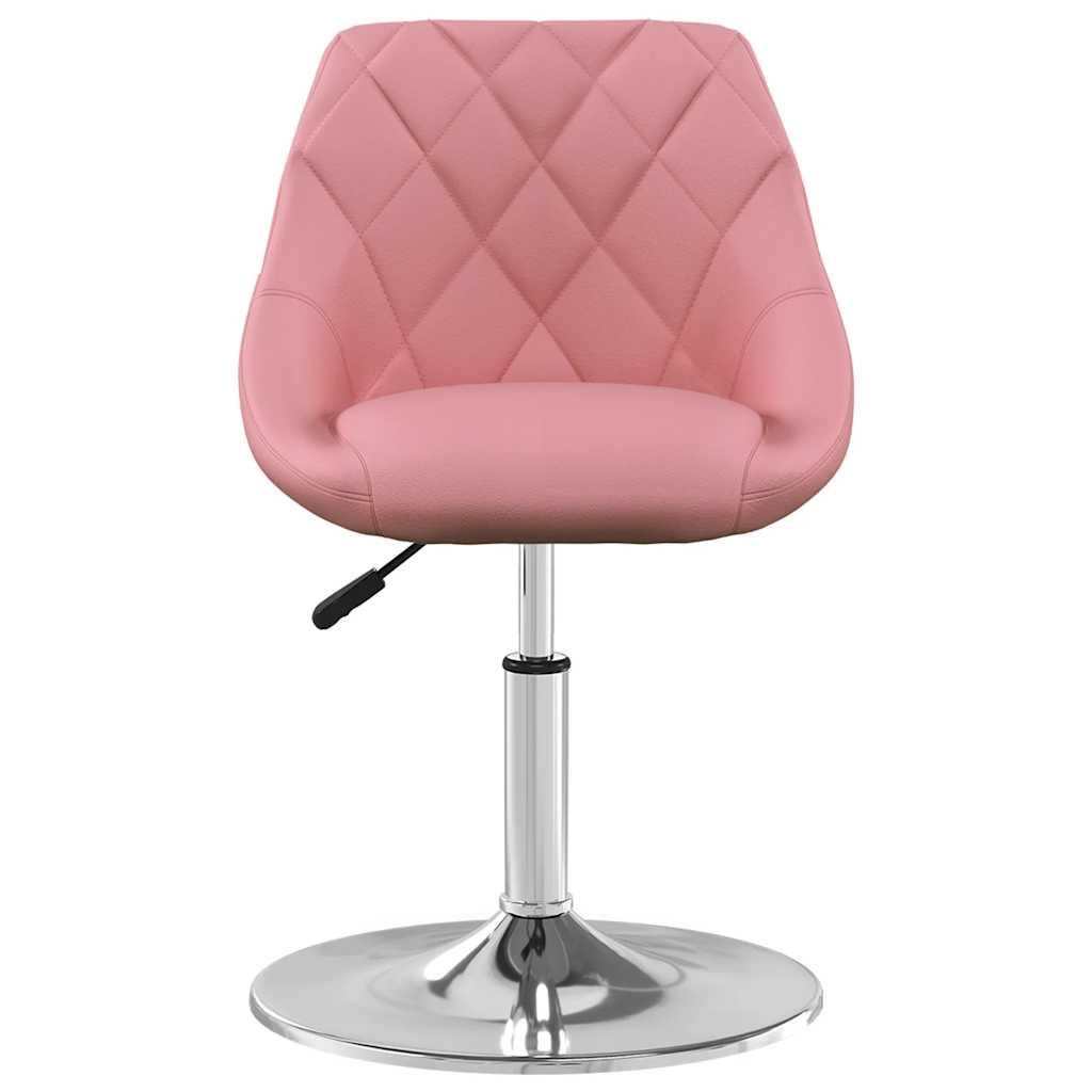 Eetkamerstoelen draaibaar 2 st fluweel roze