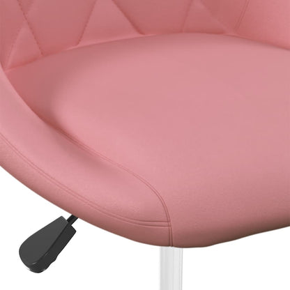 Eetkamerstoelen draaibaar 2 st fluweel roze