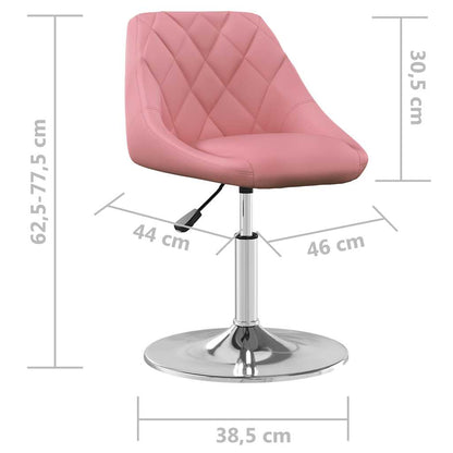 Eetkamerstoelen draaibaar 2 st fluweel roze
