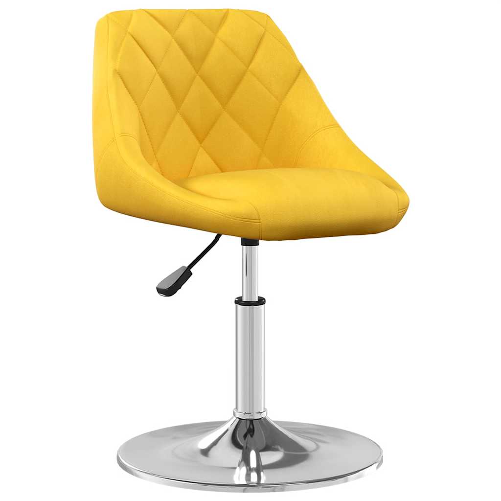 Eetkamerstoelen draaibaar 2 st fluweel mosterdgeel