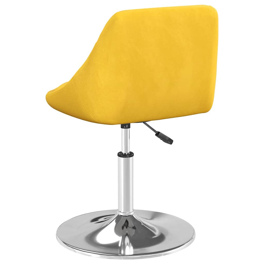 Eetkamerstoelen draaibaar 2 st fluweel mosterdgeel