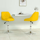 Dining chairs swivel 2 pcs velvet mustard yellow