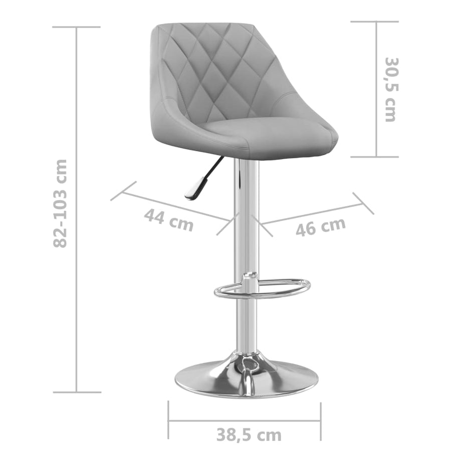 Barkruk Fluweel Lichtgrijs 1