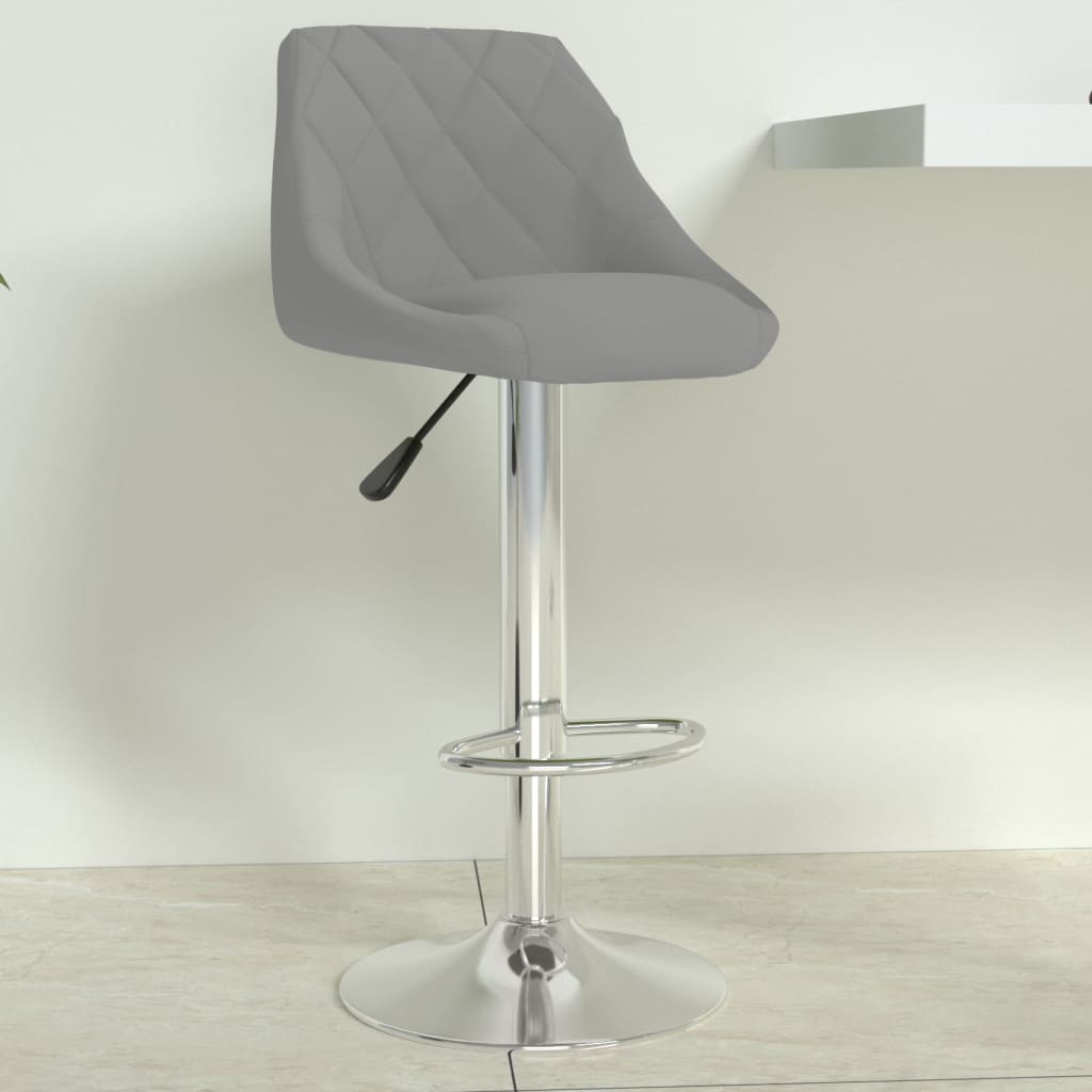 Barkruk Fluweel Lichtgrijs 1