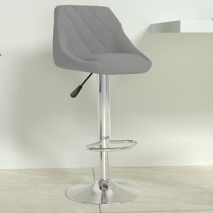 Barkruk Fluweel Lichtgrijs 1